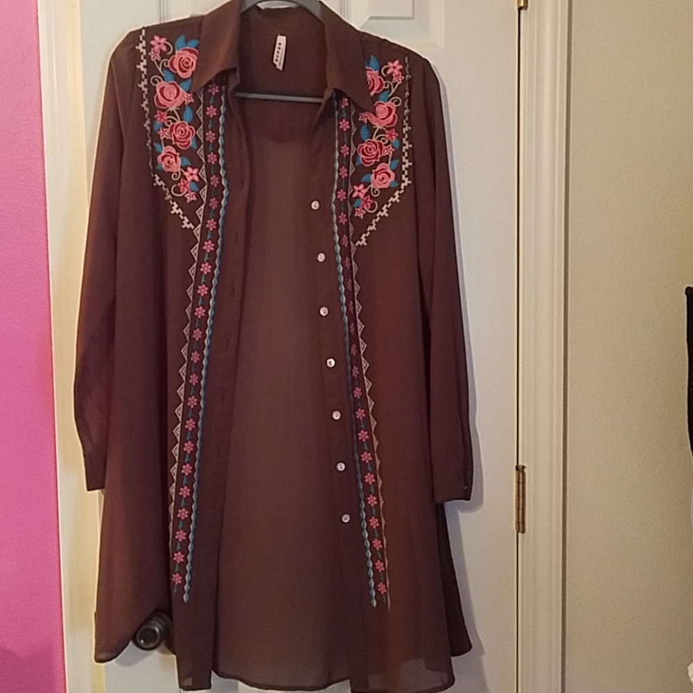 Roper Floral Embroiderd Dress or Duster